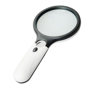 Lupa iluminata cu 2 lentile, 3x LED