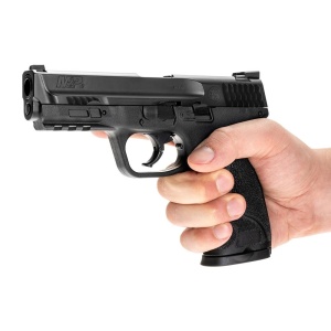 Pistol paintball cu bile de cauciuc/creta/vopsea Umarex Smith & Wesson M&P9 M2.0 T4E, cal. .43 – black, 5 jouli - Img 4