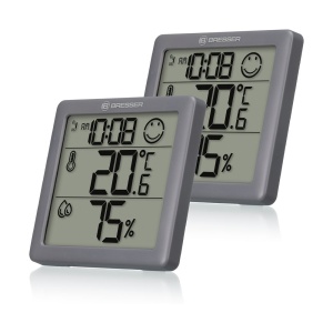 Set 2 statii meteo Bresser Climate Smile 7000017, termometru, higrometru