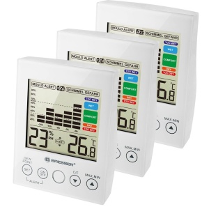 Set 3 statii meteo Bresser MA 7007412, termometru, higrometru, alarma - Img 1