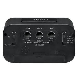 Statie meteo Bresser MyTime Duo 8010010, termometru, higrometru, alarma, negru - Img 3