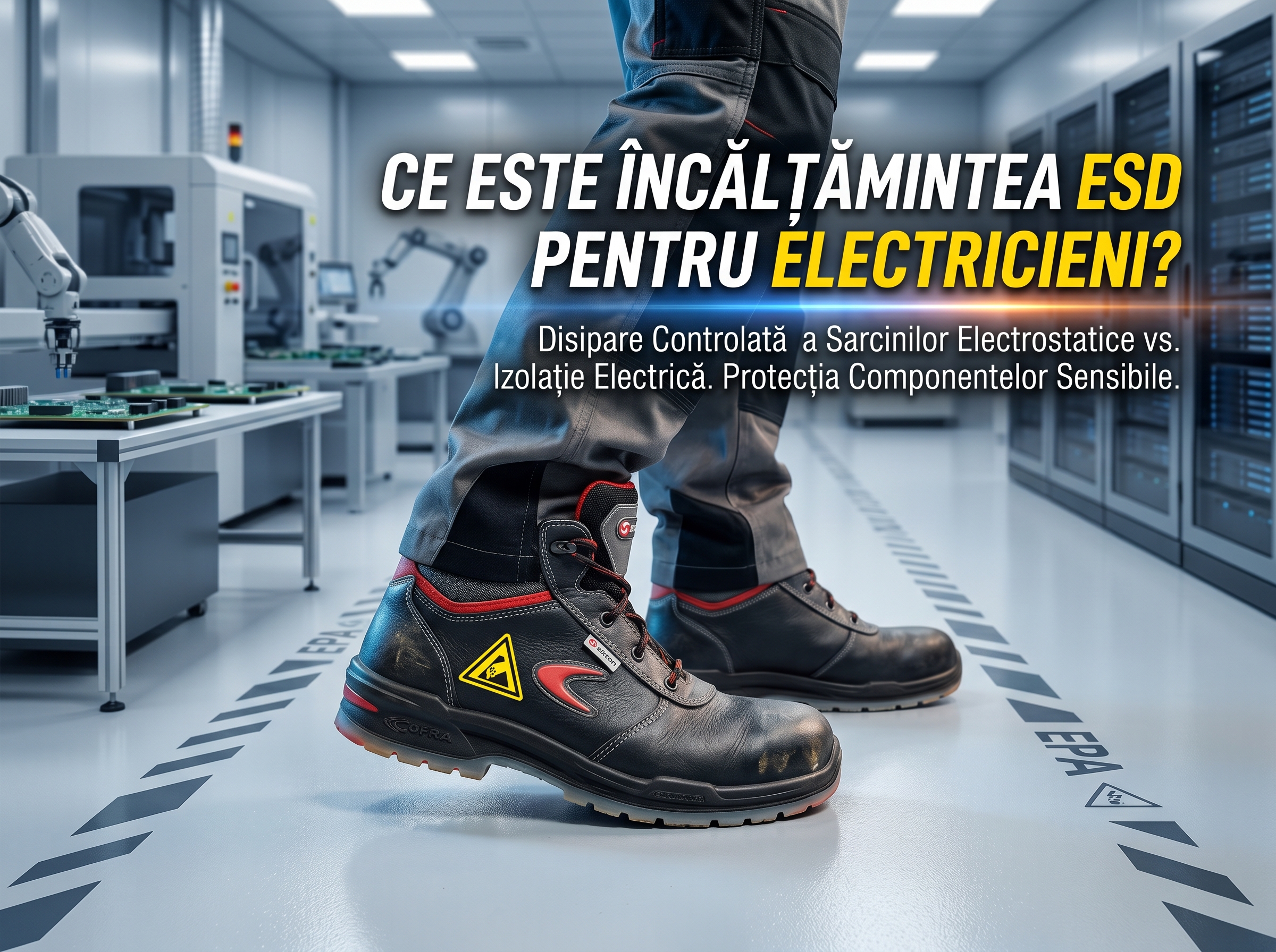Ce semnifica marcajul ”ESD” in cazul incaltamintei de protectie pentru electricieni? - ProtectStore