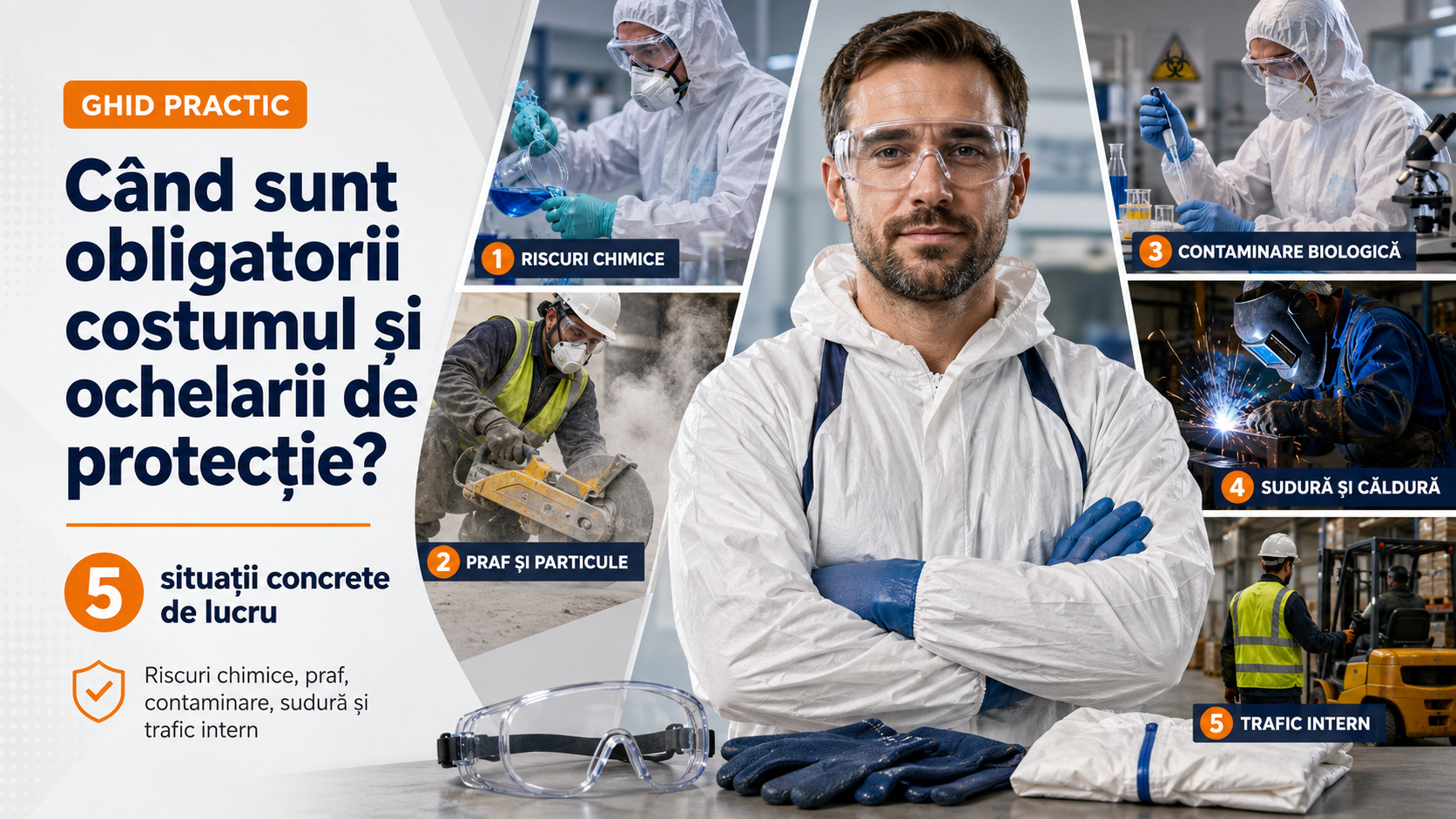 Cand se impune utilizarea costumelor si a ochelarilor de protectie? 5 situatii de lucru concrete | ProtectStore