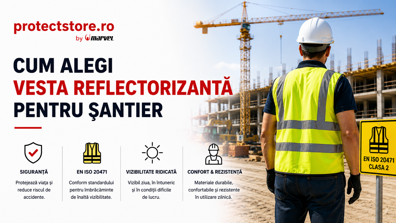 Cum alegi vesta reflectorizanta pentru santier | ProtectStore