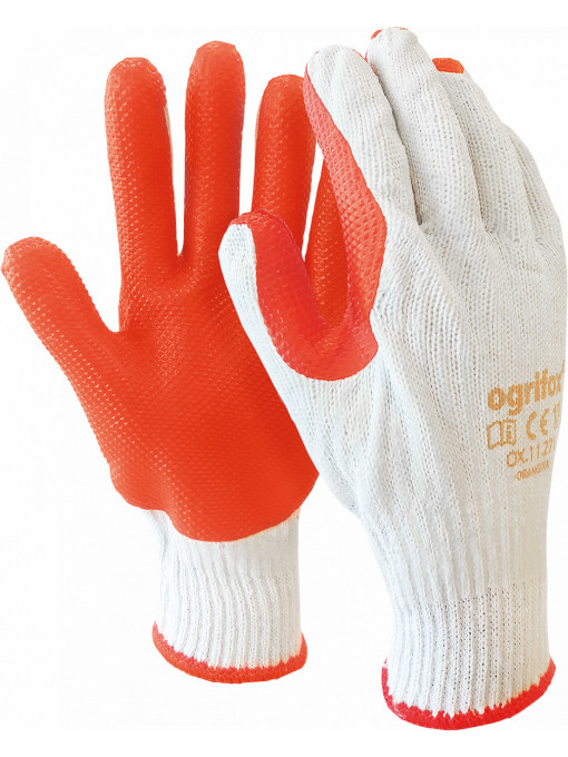 Manusi de lucru acoperite cu latex OX-ORANGINA