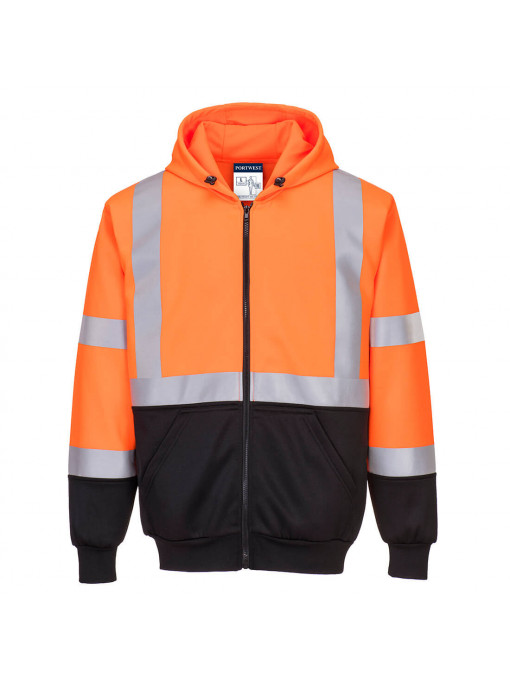 B315 - Hanorac Hi-Vis Bicolor cu Fermoar