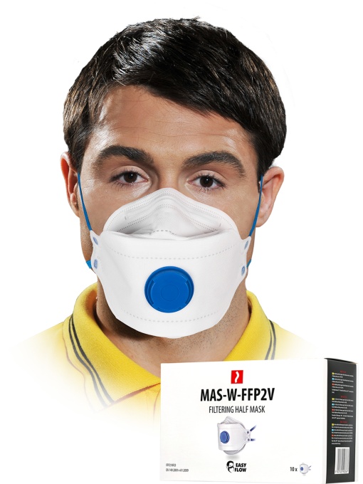 Semimasca de protectie cu supapa MAS-W-FFP2V, 10/set