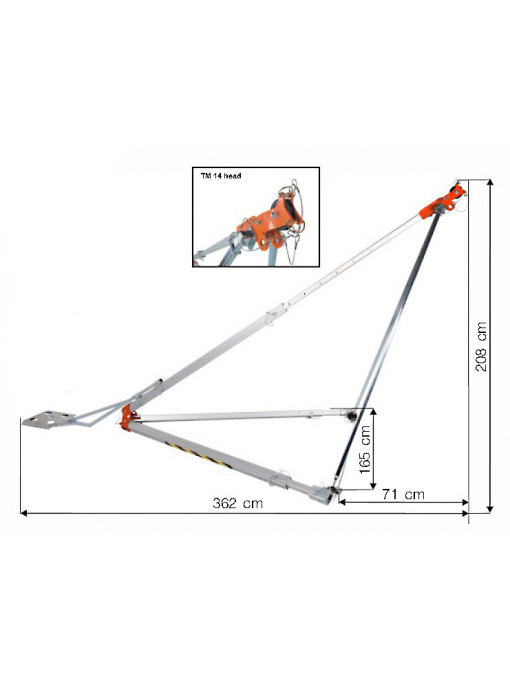Trepied ancorare structura aluminiu TM 14 RF