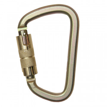 Carabiniera din otel galvanizat cu mecanism twist lock AZ 017T