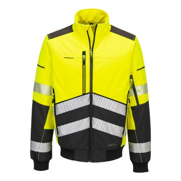 Jacheta de lucru Hi-Vis Softshell Bomber EV468 3L, impermeabila