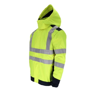 Jacheta de lucru MULTISTA 3in1 pentru barbati, Hi-Vis, multinorma, antistatica, ignifuga, impermeabila - Img 3