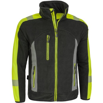 Jacheta fleece Hollman Hi-Vis, negru/gri