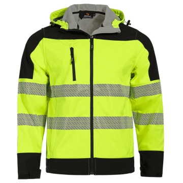 Jacheta softshell de inalta vizibilitate Nobel PRO 2.0, galben neon