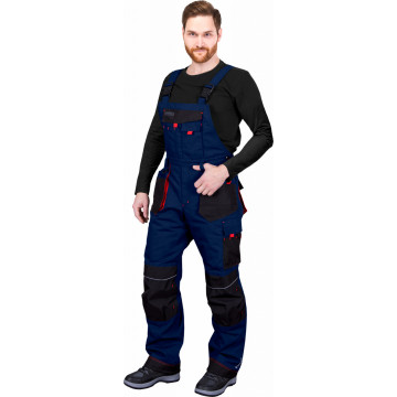 Pantaloni cu pieptar matlasati Formen Winter, buzunare scule, suport genunchiere, poliester si bumbac - Img 4