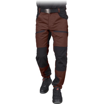 Pantaloni de lucru in talie HOBBER, insertii elastice, buzunare cu fermoar, material Canvas si Oxford 600D - Img 4
