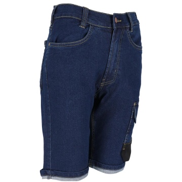 Pantaloni de lucru scurti dama JEANS-L777-TS, denim cu elastan, insertii Cordura - Img 7