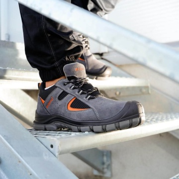 Pantofi de lucru Kastor 2.0 Grey Low O1, fara bombeu, piele, toamna/vara, brant detasabil si antistatic - Img 5