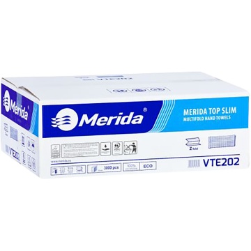Prosoape din hartie SLIM, 100% celuloza, 2 straturi, pliate Z, albe