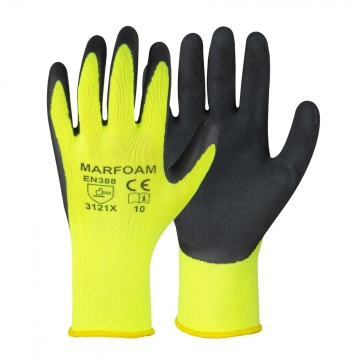 Set 12 perechi manusi de protectie, nylon cu latex microporos, aderenta si flexibilitate