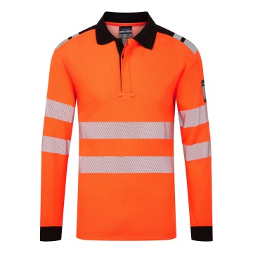 Tricou polo Hi-Vis cu maneca lunga FR734 Modaflame HVO, ignifug, antistatic, protectie ARC
