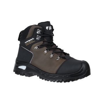 Bocanci de protectie X-Claw Protect S3, cu bombeu metalic, piele, talpa cu crampoane mari si inversate, all-season, maro/negru