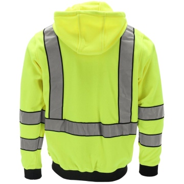 Hanorac de lucru reflectorizant LUMINO, fleece 280 g/mp, cu gluga si benzi reflectorizante - Img 4