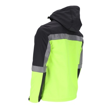Jacheta de lucru softshell Pirol, captuseala fleece, gluga detasabila, elemente reflectorizante - Img 5