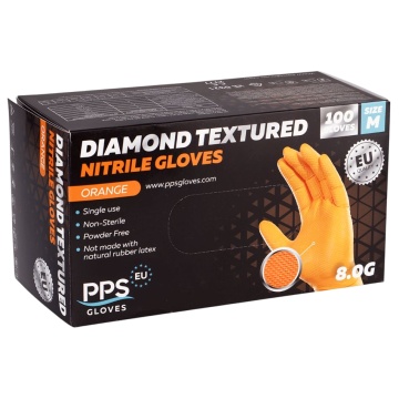 Manusi de unica folosinta din nitril PPS Diamond Grip nepudrate, 100/set
