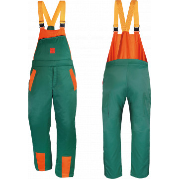 Pantaloni cu pieptar Drwal forestieri, protectie ferastrau