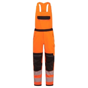 Pantaloni cu pieptar Hi-Vis FR453 PW3 Modaflame Work HVO, ignifugi, antistatici, protectie ARC