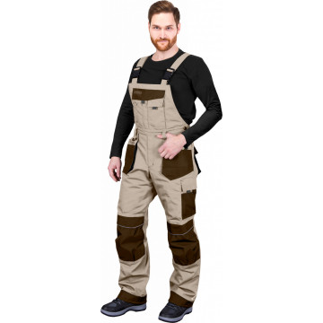 Pantaloni cu pieptar matlasati Formen Winter, buzunare scule, suport genunchiere, poliester si bumbac - Img 5