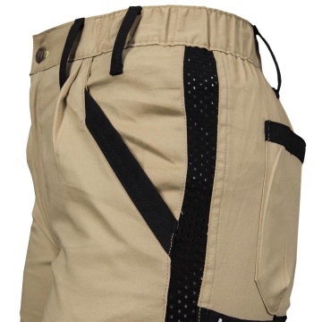 Pantaloni de lucru in talie Sand, pentru femei, din bumbac si elastan, cu insertii Cordura, pentru logistica si industrie - Img 3