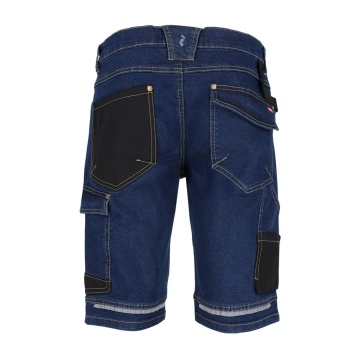 Pantaloni de lucru scurti JEANS303-TS, denim cu elastan, insertii Cordura, buzunare multiple - Img 8