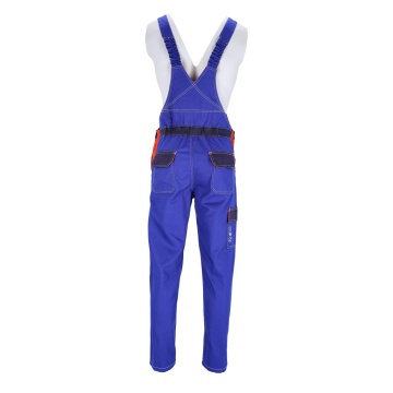 Pantaloni de protectie cu pieptar SPECWELD, bumbac, material ignifug, pentru sudura si turnatorii - Img 2