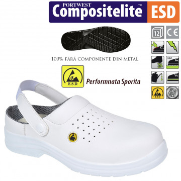 Saboti de protectie Compositelite ESD SB AE FC03, bombeu compozit, microfibra, talpa antiderapanta - Img 2