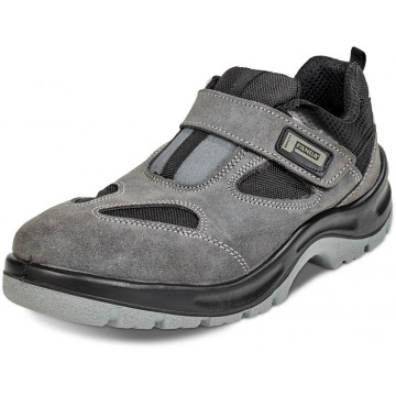 Sandale de munca barbati Auge MF S1 SRC, piele spalt, bombeu compozit, tapla antistatica, gri