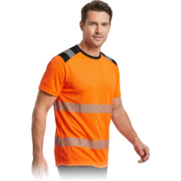 Tricou reflectorizant Iguana Mesh, pentru barbati, din poliester, cu benzi reflectorizante, pentru constructii si logistica - Img 1