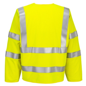 Vesta de lucru Hi-Vis FR616 Bizflame cu maneca lunga, ignifuga, antistatica, cu fermoar - Img 2