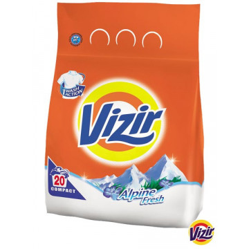 VIZIR-PR1-1BIA - Detergent pudra compact haine albe, 1.1kg