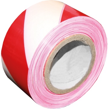 Banda de avertizare rosu/alb, LDPE, 100 m x 70 mm, rezistenta la UV si imbatranire