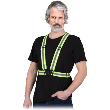 Bretele reflectorizante STRAPE, elastice, reglabile, cu inchidere rapida