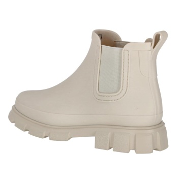 Cizme scurte ALLURE pentru femei, PVC, tip Chelsea, culoare bej - Img 2