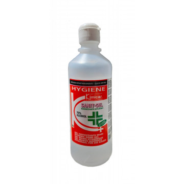 Gel dezinfectant pentru maini Kimi, pe baza de alcool, antibacterian si virucid, 500 ml