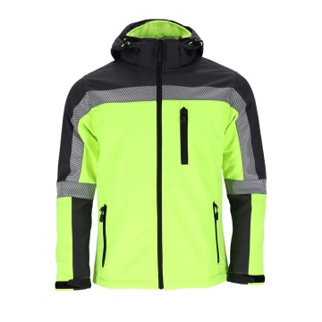 Jacheta de lucru softshell Pirol, captuseala fleece, gluga detasabila, elemente reflectorizante - Img 2