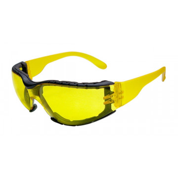 Ochelari de protectie BBQ Fog, galbeni, cu garnitura detasabila din spuma