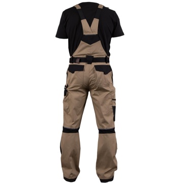Pantaloni cu pieptar Desert, pentru barbati, din bumbac si elastan, cu insertii Cordura, pentru constructii si industrie - Img 2
