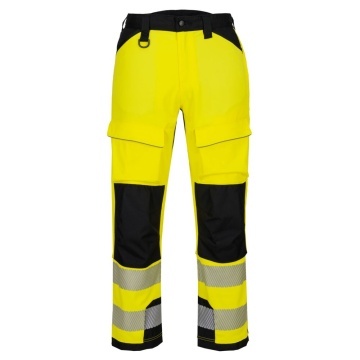 Pantaloni de lucru Hi-Vis T142 PW3 pentru utilizare cu ham, stretch, cu genunchi ranforsati
