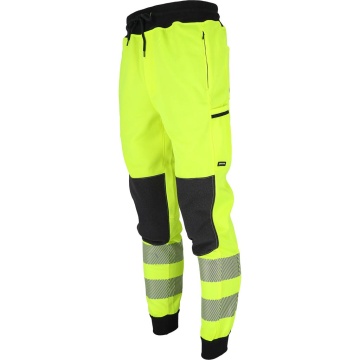 Pantaloni de lucru in talie Bremmen Hi-Vis, pentru barbati, din bumbac si poliester, cu insertii Rip-Stop, pentru logistica si industrie - Img 3