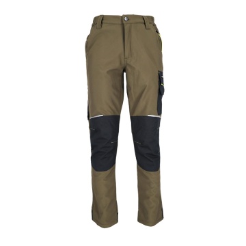 Pantaloni de lucru in talie GREX softshell cu membrana TPU, insertii Rip-Stop, cu buzunare si elemente reflectorizante