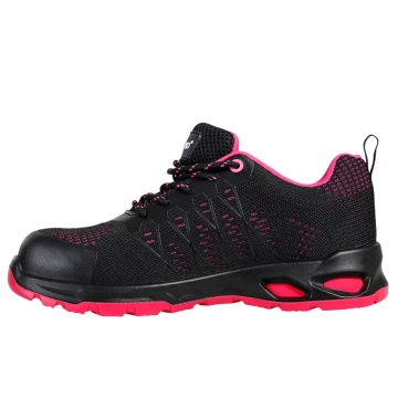 Pantofi de protectie de dama Race Pro Lady Low S1PS ESD, cu bombeu fibra de sticla, toamna/vara, negru/roz - Img 2